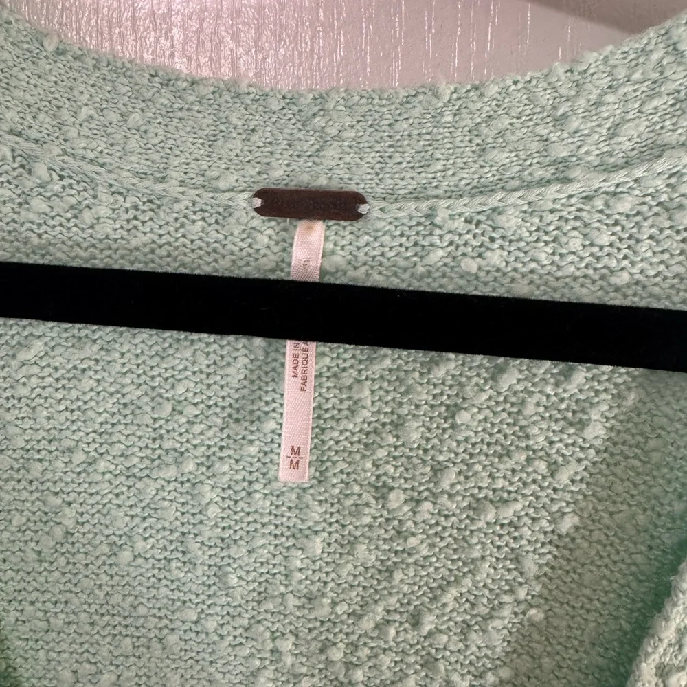 Free People Women’s ‘Found My Friend’ Mint Cardi Size Medium